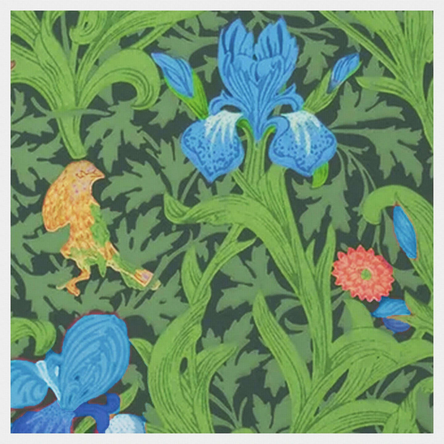 Blue Iris By Arts And Crafts Movement Founder William Morris Counted Cross Stitch Pattern 14 Blue Iris By Arts And Crafts Movement Founder William Morris Counted Cross Stitch Pattern - Image 12