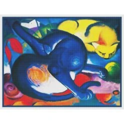 2 Vivid Cats By Expressionist Artist Franz Marc Counted Cross Stitch Pattern 28 2 Vivid Cats By Expressionist Artist Franz Marc Counted Cross Stitch Pattern -Michaels Stores 3415054759857 2