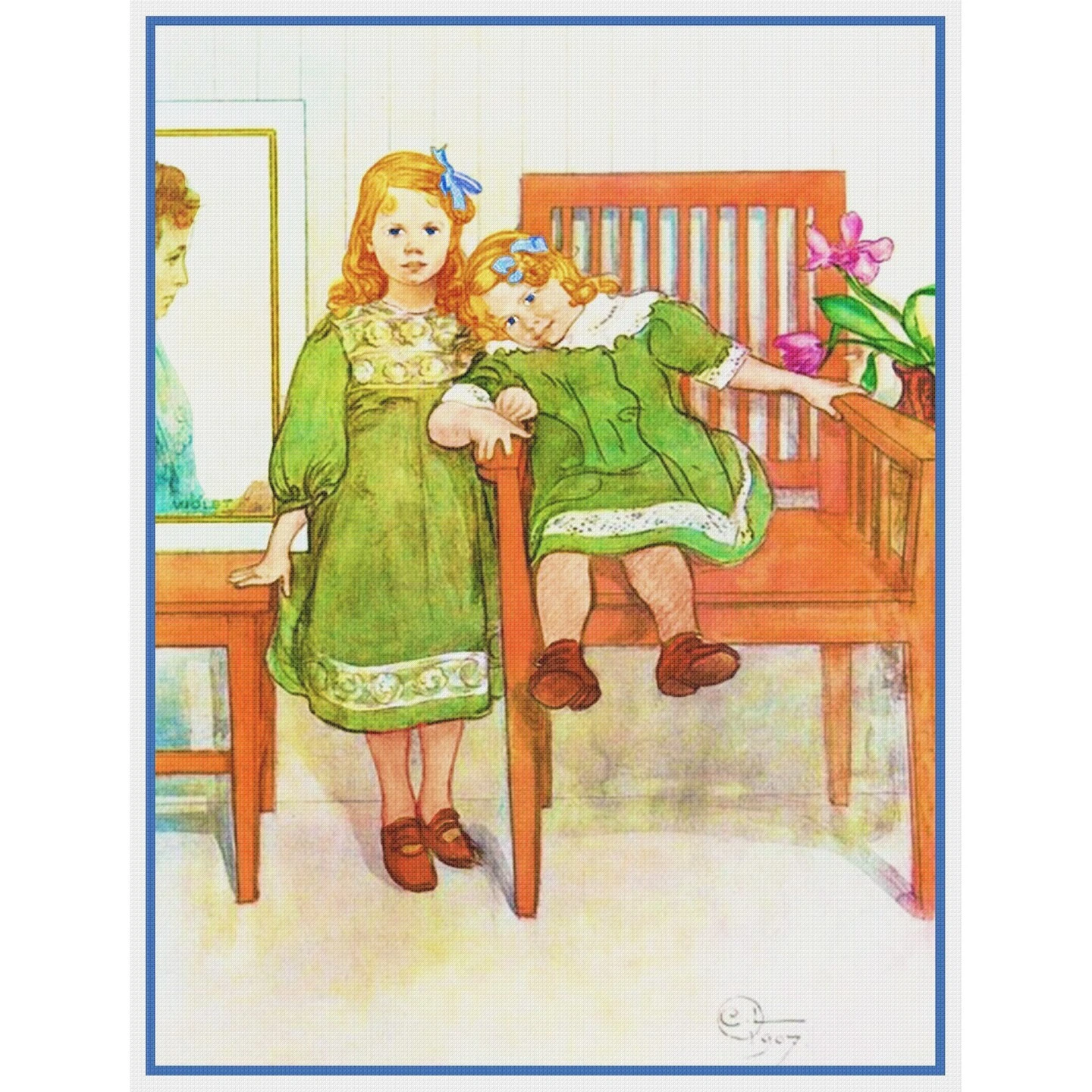 Scandinavian Carl Larsson's Mini And Essi Counted Cross Stitch Chart Pattern 9 Scandinavian Carl Larsson's Mini And Essi Counted Cross Stitch Chart Pattern - Image 7