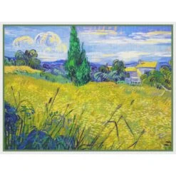 Green Wheat Field With Cypress Trees Inspired By Impressionist Vincent Van Gogh's Painting Counted Cross Stitch Pattern -Michaels Stores 3415088742513