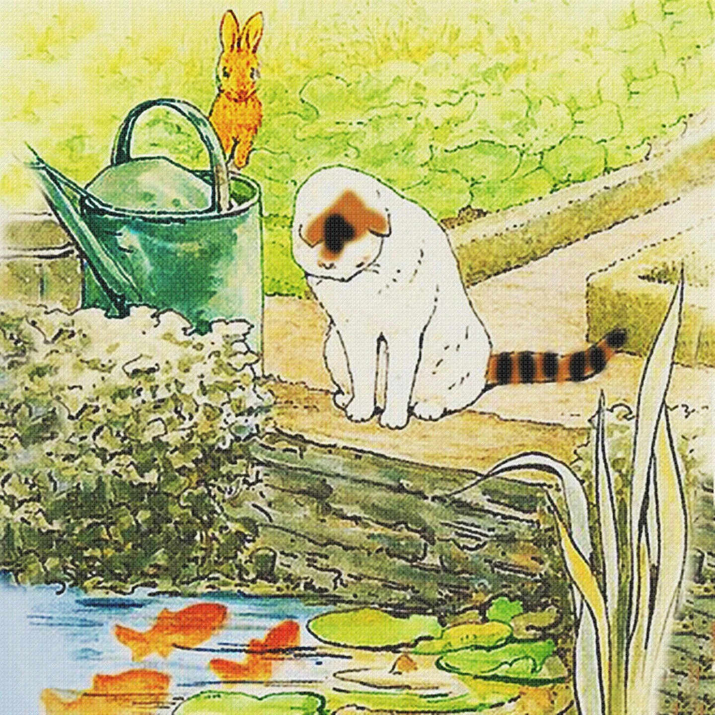 Beatrix Potter Peter Rabbit Cat Goldfish Pond Counted Cross Stitch Pattern 9 Beatrix Potter Peter Rabbit Cat Goldfish Pond Counted Cross Stitch Pattern - Image 7