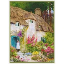 A Girl At English Cottage Door By A. C. Strachan Counted Cross Stitch Pattern 23 A Girl At English Cottage Door By A. C. Strachan Counted Cross Stitch Pattern -Michaels Stores 3415098695601 1