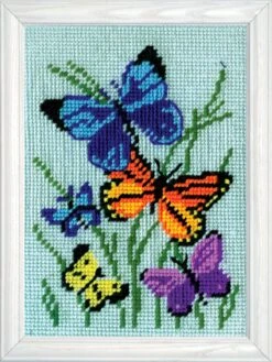 Design Works Crafts 2569 Needlepoint Kit, Butterflies Galore, 5" X 7" Needlepoint Kit Butterflies Galore -Michaels Stores 34475770419248 2