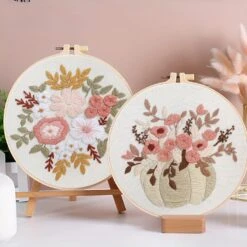 Embroidery Kit For Beginners, 3 Sets Stamped Cross Stitch Kits For Beginner, Floral Pattern Embroidery Starter Kits For Adults With Embroidery Hoop Instructions Threads And Needles Scissors 36 Embroidery Kit For Beginners, 3 Sets Stamped Cross Stitch Kits For Beginner, Floral Pattern Embroidery Starter Kits For Adults With Embroidery Hoop Instructions Threads And Needles Scissors -Michaels Stores 34476253009968 2