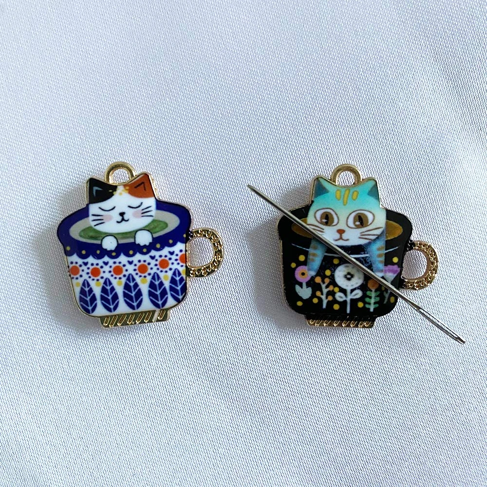 2 Pieces Needle Minder Cartoon Cup Cat Cute Needle Holders Magnet For Modern Cross Stitch Embroidery Accessories 8 2 Pieces Needle Minder Cartoon Cup Cat Cute Needle Holders Magnet For Modern Cross Stitch Embroidery Accessories - Image 6