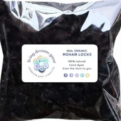 BLACK MOHAIR LOCKS. Organic Hand-Dyed Curly Wool For Rooting Doll Hair, Felting, Blending, Spinning. 1oz -Michaels Stores 3458833617748571808 1