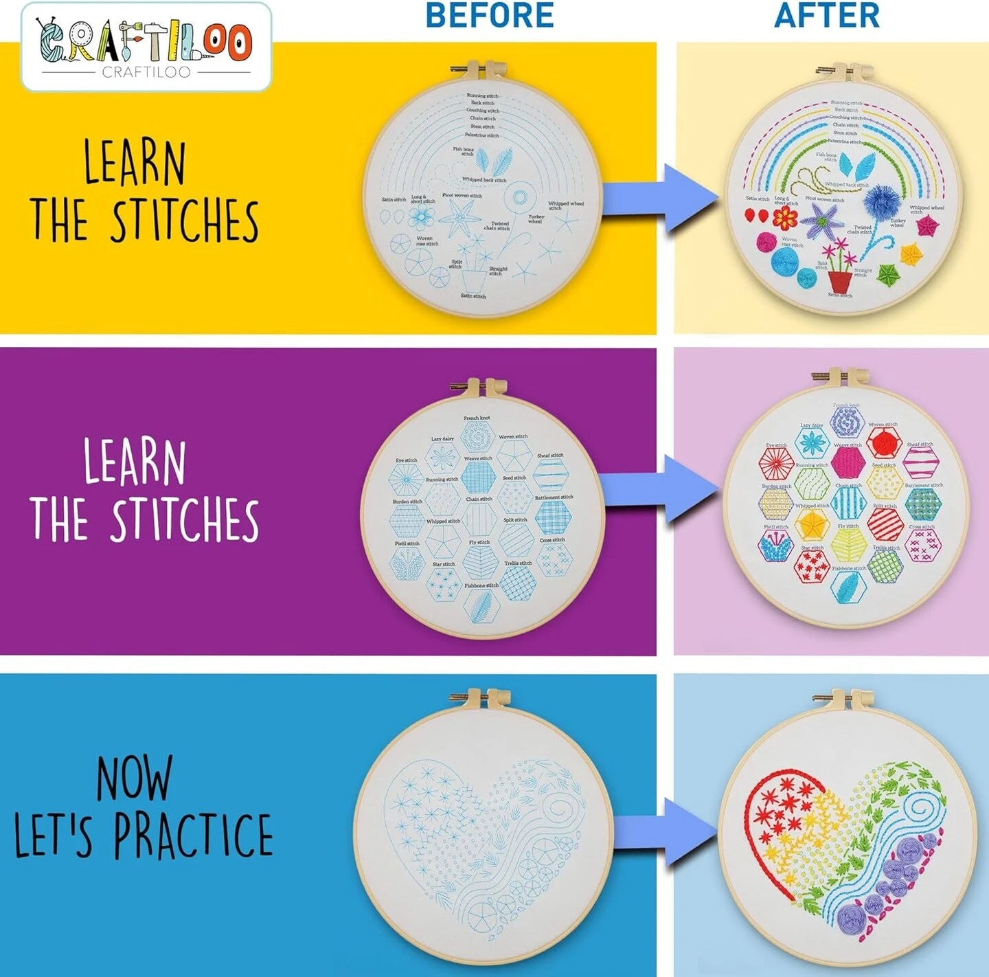 Embroidery Kit For Beginners Cross Stitch Kits For Beginners Needlepoint Kits For Adults Embroidery Kits For Adults Cross Stitch Kit Beginner Embroidery Kit For Adults Heart Stitch Dictionary 7 Embroidery Kit For Beginners Cross Stitch Kits For Beginners Needlepoint Kits For Adults Embroidery Kits For Adults Cross Stitch Kit Beginner Embroidery Kit For Adults Heart Stitch Dictionary - Image 5