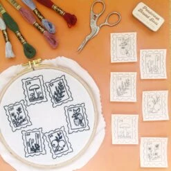 Botanical Stamps - Peel Stick And Stitch Hand Embroidery Patterns -Michaels Stores 358148499542224 2