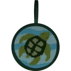 Alice Peterson Stitch-Ups Needlepoint Ornament Kit- Turtle Multicolor