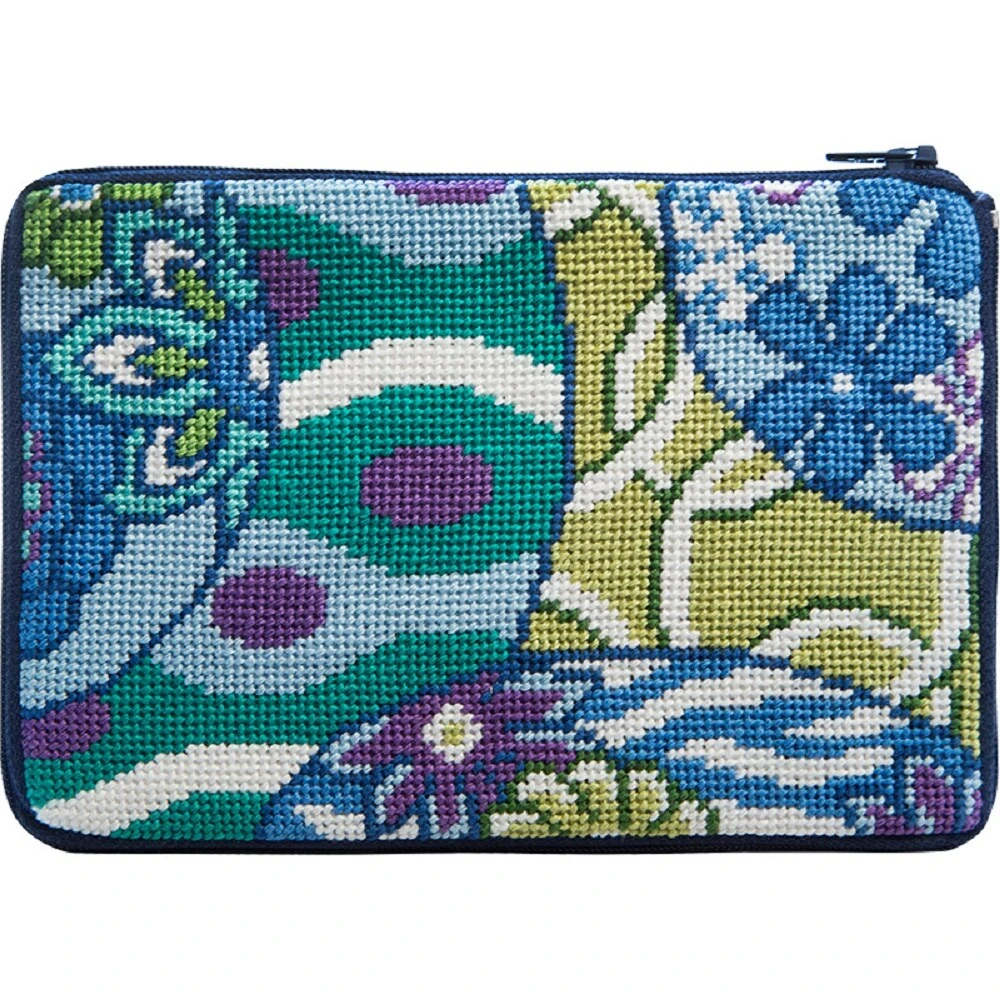 Alice Peterson Stitch & Zip Needlepoint Purse/Cosmetic Case Kit - SZ615 Imari Abstract Multicolor 5 Alice Peterson Stitch & Zip Needlepoint Purse/Cosmetic Case Kit - SZ615 Imari Abstract Multicolor - Image 3