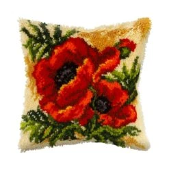 Latch Hook Cushion Kit "Poppy" 4087 -Michaels Stores 359943858385936 2