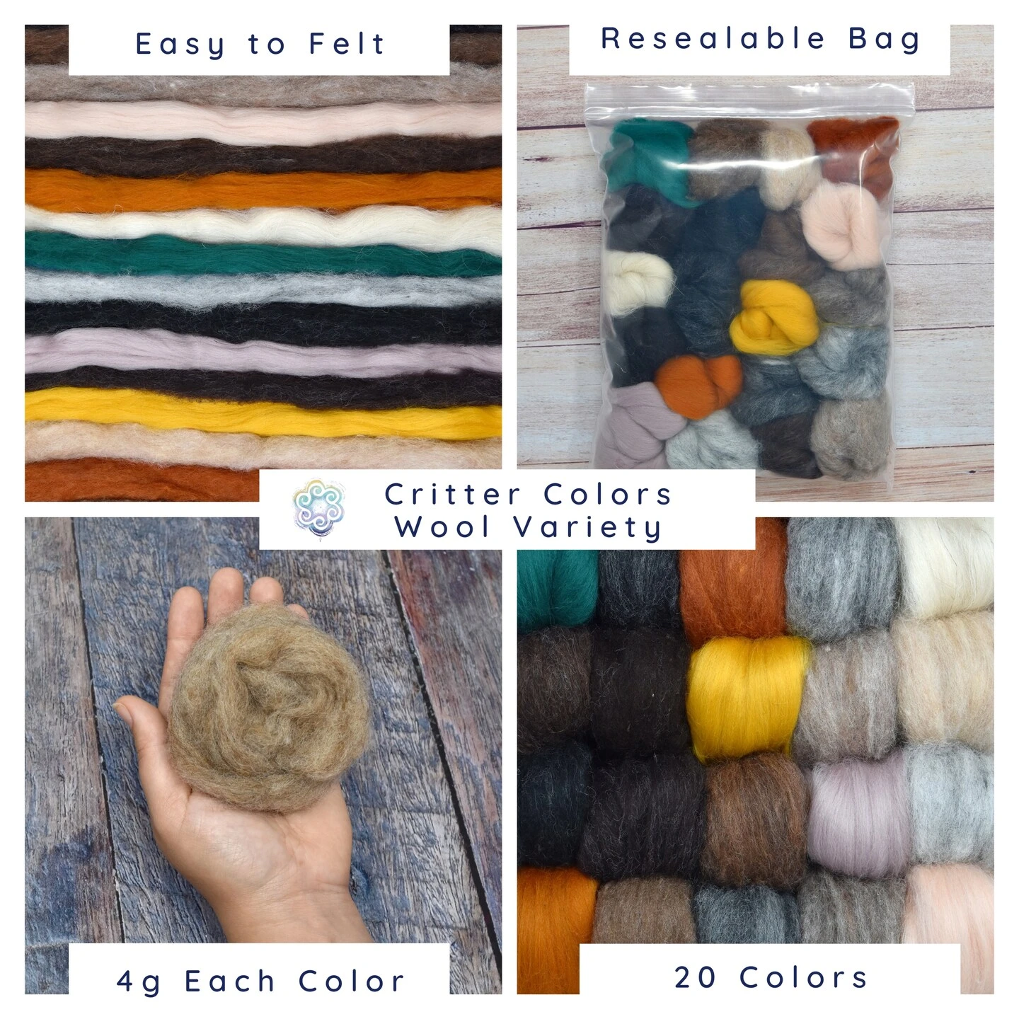 Extra Large Needle Felting Starter Kit Includes 20 Colors Natural Premium Wool, 50 Needles And Tools, Text And Video Guide. Craft Kit For Beginners, Kids And Adults 15 Extra Large Needle Felting Starter Kit Includes 20 Colors Natural Premium Wool, 50 Needles And Tools, Text And Video Guide. Craft Kit For Beginners, Kids And Adults - Image 13