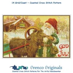 Elf Ram Sled God Jul By Jenny Nystrom Christmas Counted Cross Stitch Pattern -Michaels Stores 368605744562656 1