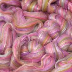 Designer Blend Merino, Tencel, Sari Silk, And Nylon Roving For Spinning And Felting. Fancy, Colorful, Exotic - Limited Edition. Tea Party -Michaels Stores 368606867095568 2