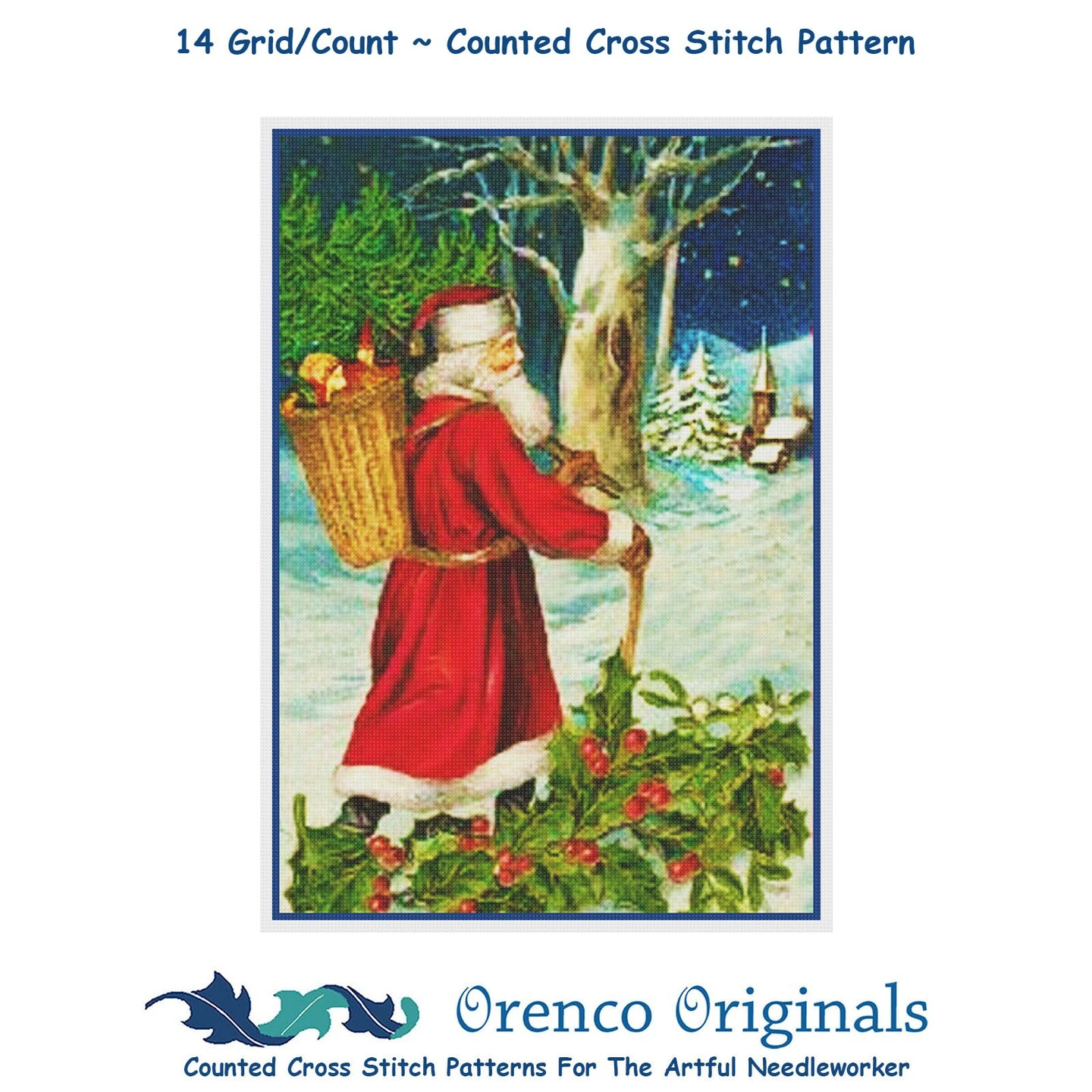 Father Christmas St. Nick Santa Counted Cross Stitch Pattern 6 Father Christmas St. Nick Santa Counted Cross Stitch Pattern - Image 4