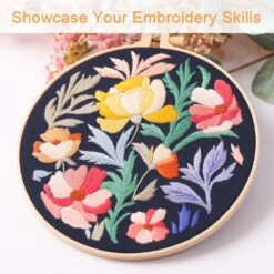 REEWISLY 3Pcs Embroidery Starter Kit With Patterns And Instructions, DIY Adult Cross Stitch Kits Beginner, Including 3 Plastic Embroidery Rings, 1 Scissors, Colored Threads And Needles -Michaels Stores 373756171366064 1
