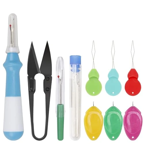 Seam Ripper, Needle Threader And Hand Sewing Needles Set, Big Small Stitching Thread Unpicker, Thread Cutter Remover With Scissor For Sewing Needlework DIY Craft 15 Seam Ripper, Needle Threader And Hand Sewing Needles Set, Big Small Stitching Thread Unpicker, Thread Cutter Remover With Scissor For Sewing Needlework DIY Craft - Image 13
