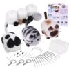 Needle Felting Kit,3 Pieces Making Wool Needle Felting Starter Kit With Instruction,Felting Foam Mat And DIY Needle Felting Supply For DIY Craft Animal Home Decoration -Michaels Stores 37916393101360