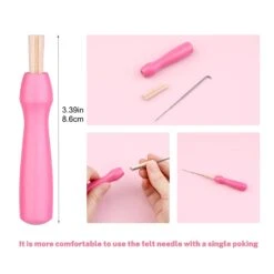 Needle Felting Kit,Needle Felting Pad,Needle Felting Tool With 6"x6"Needle Felting Mat,Felting Needles For Wool,Leather Finger Guards,Good For Any Felting 29 Needle Felting Kit,Needle Felting Pad,Needle Felting Tool With 6"x6"Needle Felting Mat,Felting Needles For Wool,Leather Finger Guards,Good For Any Felting -Michaels Stores 37917341014064 1