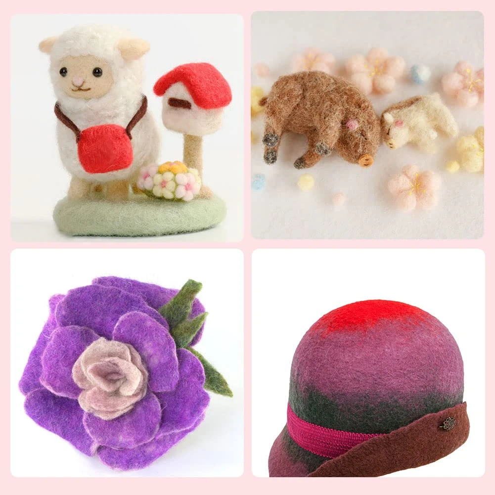 Needle Felting Tools, Needle Felting Supplies, Needle Felting Kit With 3 Size 30Pcs Needles Felting Needles,Wooden Handle, Finger Cots, Perfect For DIY Felting Wool Projects 16 Needle Felting Tools, Needle Felting Supplies, Needle Felting Kit With 3 Size 30Pcs Needles Felting Needles,Wooden Handle, Finger Cots, Perfect For DIY Felting Wool Projects - Image 14