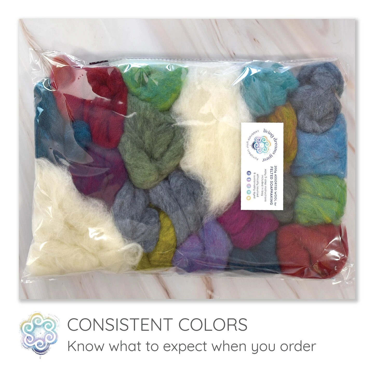 SOAP FELTING KIT: Make Your Own Felted Soap. Diy Kit Includes Multiple Colors Of Wool & Written Instructions. Easy Craft For Kids, Beginners 11 SOAP FELTING KIT: Make Your Own Felted Soap. Diy Kit Includes Multiple Colors Of Wool & Written Instructions. Easy Craft For Kids, Beginners - Image 9