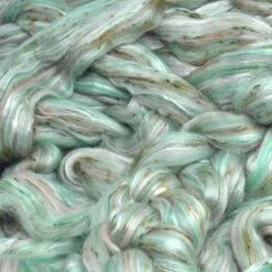 Designer Blend Merino, Silk, Tweed Top Roving. Fancy, Colorful, Exotic - Limited Edition. Mint Chip 30 Designer Blend Merino, Silk, Tweed Top Roving. Fancy, Colorful, Exotic - Limited Edition. Mint Chip -Michaels Stores 388108015982128 2