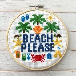 Beach Please Counted Cross Stitch Kit 9 Beach Please Counted Cross Stitch Kit -Michaels Stores 392914246145696