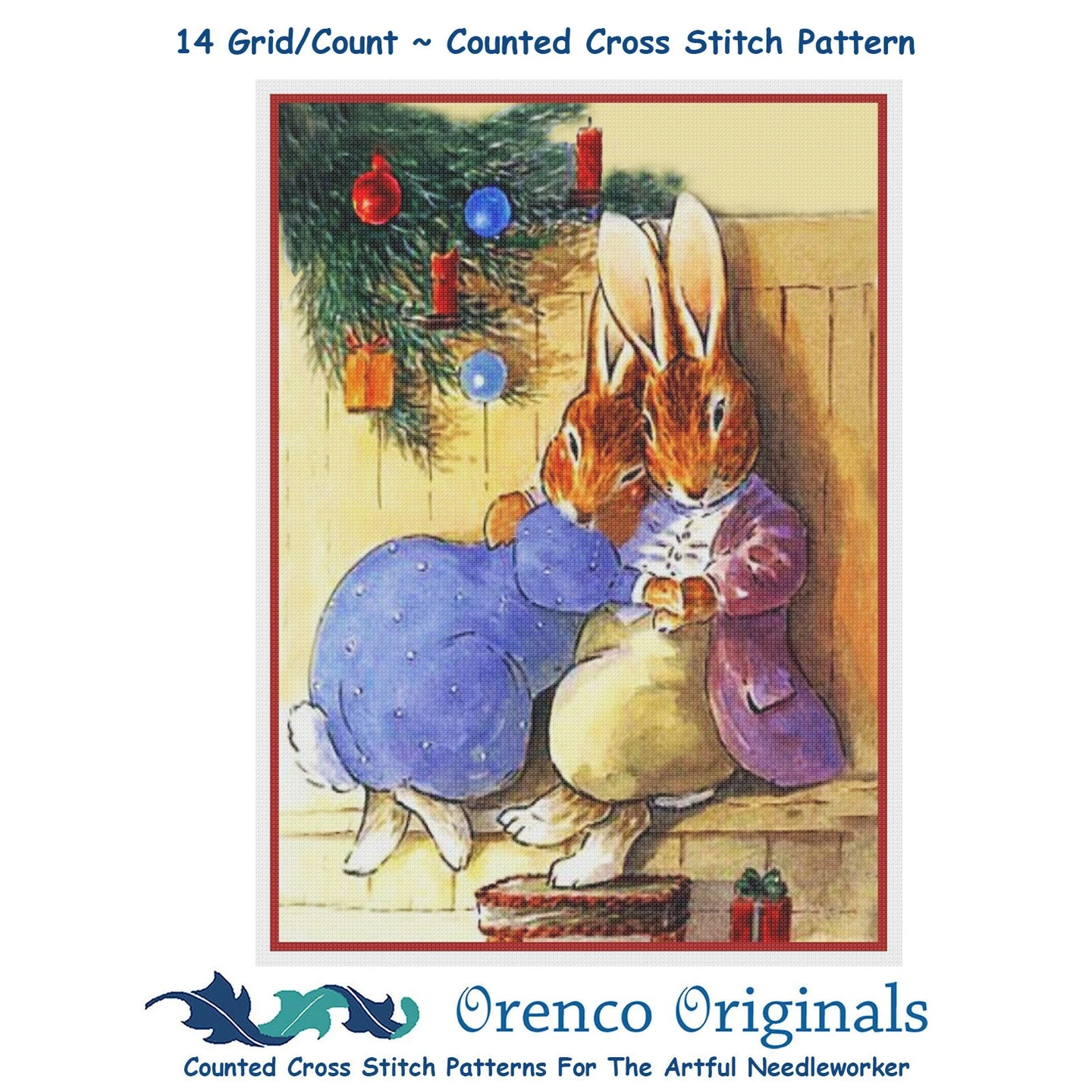 Bunny Hug At Christmas Beatrix Potter Counted Cross Stitch Pattern 3 Bunny Hug At Christmas Beatrix Potter Counted Cross Stitch Pattern