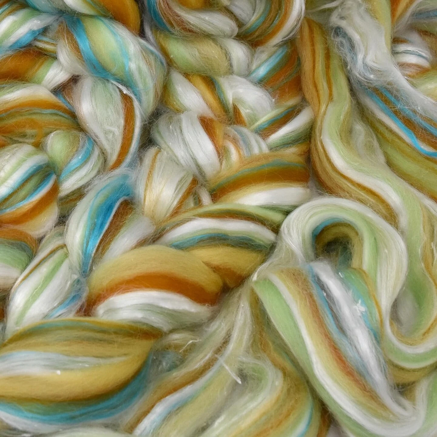 Designer Blend Merino, Pineapple Fiber, And Mulberry Silk Combed Top Roving. Fancy, Colorful, Exotic - Limited Edition. Coastline 10 Designer Blend Merino, Pineapple Fiber, And Mulberry Silk Combed Top Roving. Fancy, Colorful, Exotic - Limited Edition. Coastline - Image 8