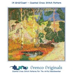 A Norwegian Landscape By Artist Konrad Mägi Counted Cross Stitch Pattern
