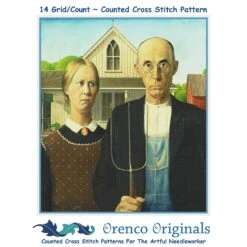 American Gothic By Grant Wood Orenco Originals Counted Cross Stitch Pattern -Michaels Stores 4159886962633 2