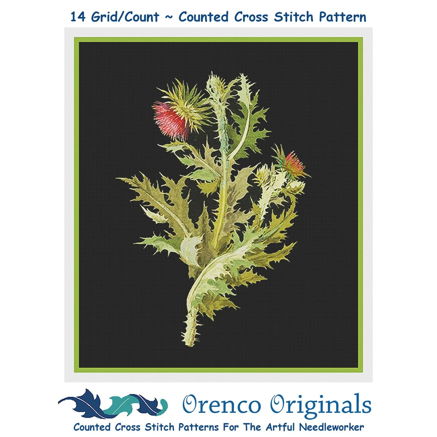 Nodding Thistle Plant By Mary Delany Counted Cross Stitch Pattern 13 Nodding Thistle Plant By Mary Delany Counted Cross Stitch Pattern - Image 11