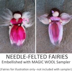 Multi Fiber Sampler - Super Soft Merino Roving, Hand Dyed BFL Wool & Sparkling Firestar For Felting, Spinning, Doll Making Pink 17 Multi Fiber Sampler - Super Soft Merino Roving, Hand Dyed BFL Wool & Sparkling Firestar For Felting, Spinning, Doll Making Pink -Michaels Stores 416225969448912 1