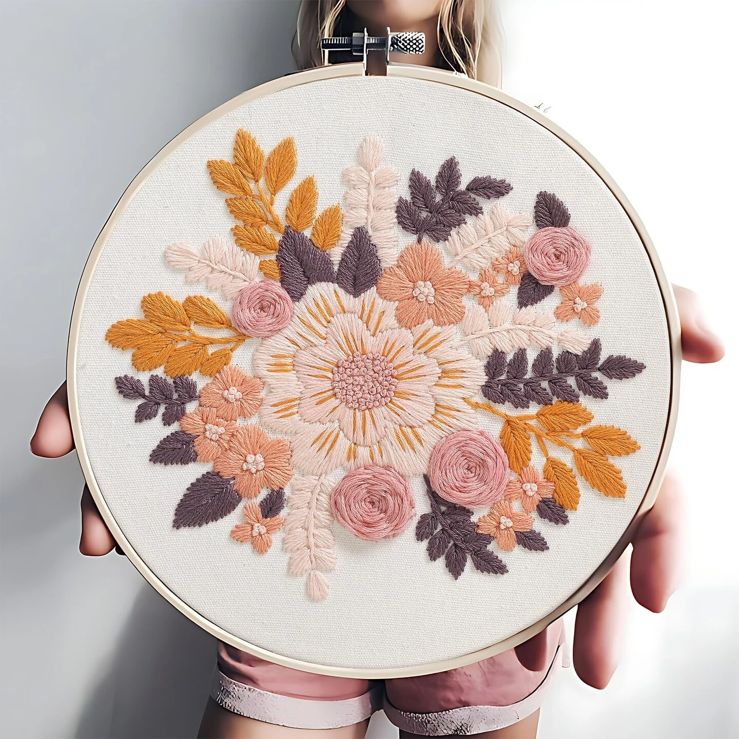 Embroidery Kit For Beginners, 3 Sets Stamped Cross Stitch Kits For Beginner, Floral Pattern Embroidery Starter Kits For Adults With Embroidery Hoop Instructions Threads And Needles Scissors 6 Embroidery Kit For Beginners, 3 Sets Stamped Cross Stitch Kits For Beginner, Floral Pattern Embroidery Starter Kits For Adults With Embroidery Hoop Instructions Threads And Needles Scissors - Image 4