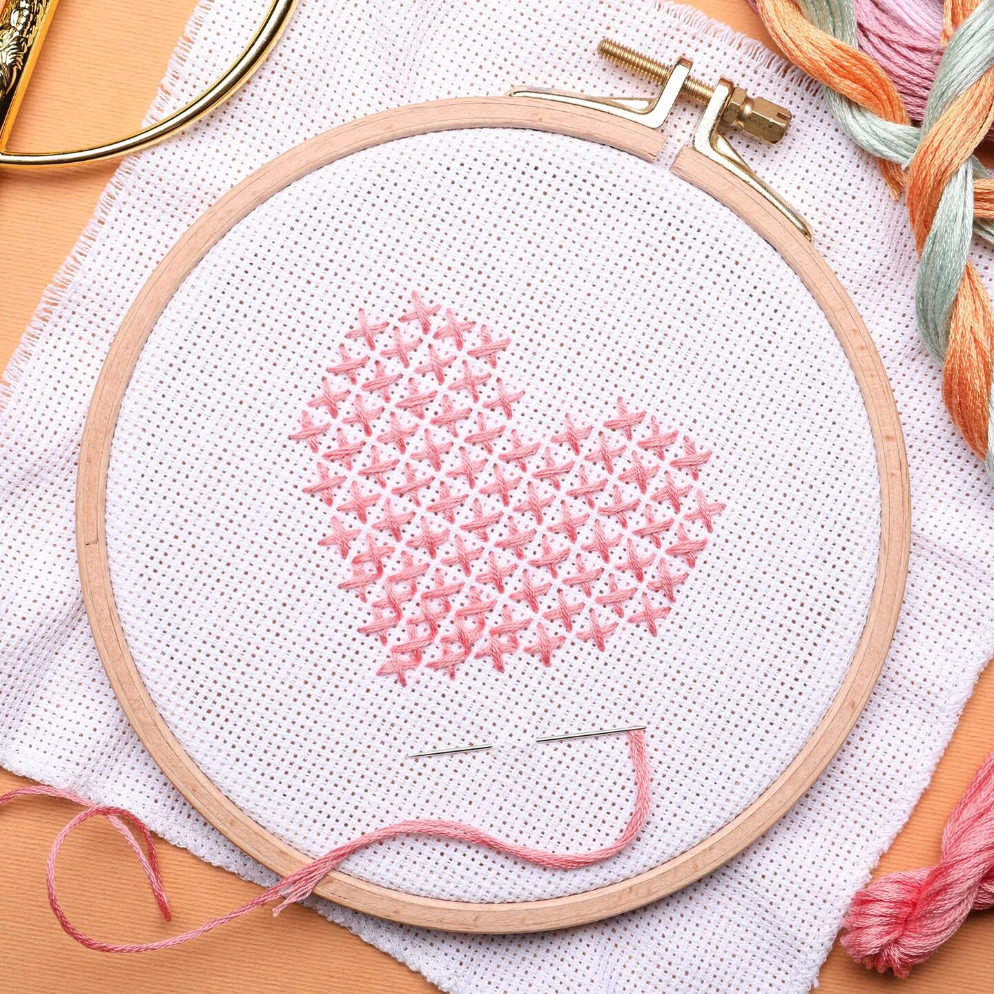 6 Pieces Aida Cloth 14 Count White Cross Stitch Fabric For Craft Embroidery, Handmade Needlework, DIY Handicrafts, 12 By 18-Inch 16 6 Pieces Aida Cloth 14 Count White Cross Stitch Fabric For Craft Embroidery, Handmade Needlework, DIY Handicrafts, 12 By 18-Inch - Image 14