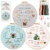 3 Embroidery Kit For Beginners, Beginner Embroidery Kit For Adults. Starter Kits To Learn 28 Different Stitches, Including Fabric With Prints, Threads, Needles, Hoop And Video Tutorials… -Michaels Stores 422915529005104