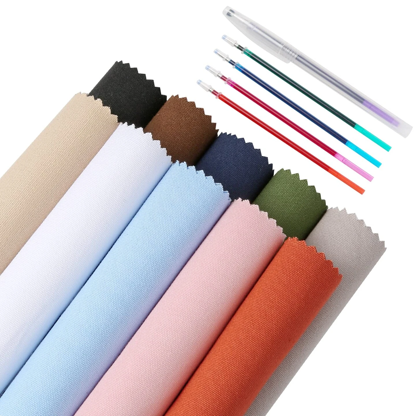 10 Pieces Embroidery Fabric, Including 10 Colors Embroidery Cotton Fabric, 5 Colors Water-Soluble Pens, 7.9 By 7.9 Inch 15 10 Pieces Embroidery Fabric, Including 10 Colors Embroidery Cotton Fabric, 5 Colors Water-Soluble Pens, 7.9 By 7.9 Inch - Image 13