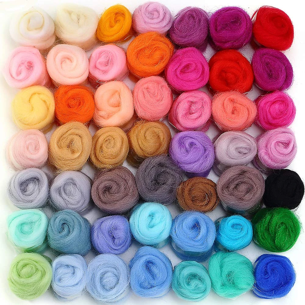 MOMODA BAODLON 50 Colors Fibre Wool Yarn Roving For Needle Felting Hand Spinning DIY Craft Materials 15 MOMODA BAODLON 50 Colors Fibre Wool Yarn Roving For Needle Felting Hand Spinning DIY Craft Materials - Image 13