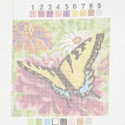 Dimensions 07232 Butterfly And Zinnias Nature Needlepoint Kit, 5" W X 5" H -Michaels Stores 43226731157552