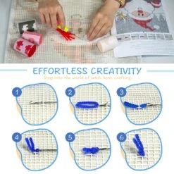 MIAOLLUN Latch Hook Kit, Christmas Latch Hook Kits For Adults DIY Decorative Pillowcase Embroidery Cross Stitch Arts Craft For Home Sofa Furniture 17X17inch Christmas Reindeer -Michaels Stores 43226813995056