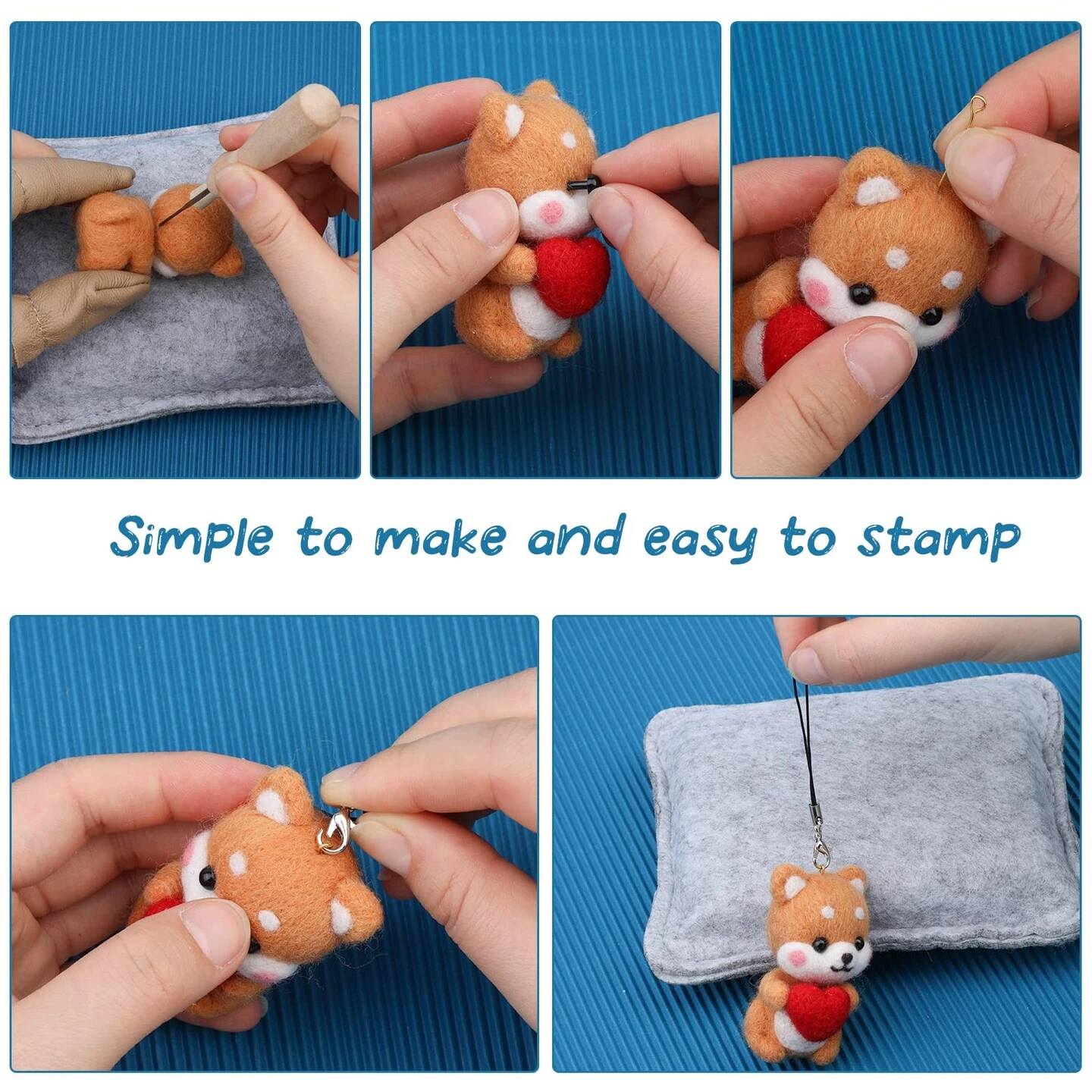 Needle Felting Kit, Needle Felting Starter Kit With Exquisite Green Storage Bag, Wool Roving 18 Colors Set, Needle Wool Felting Tools Kit, Wool Felt Tools For Felted Animal Needle Felting Supplies 18 Needle Felting Kit, Needle Felting Starter Kit With Exquisite Green Storage Bag, Wool Roving 18 Colors Set, Needle Wool Felting Tools Kit, Wool Felt Tools For Felted Animal Needle Felting Supplies - Image 16