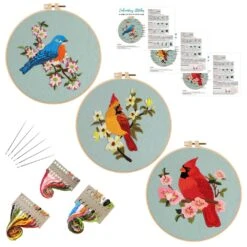 3 Sets Bird Embroidery Kits For Beginners,Adults Starter Flower Pattern Cross Stitch Kit DIY Needlepoint Kits With Embroidery Instructions 26 3 Sets Bird Embroidery Kits For Beginners,Adults Starter Flower Pattern Cross Stitch Kit DIY Needlepoint Kits With Embroidery Instructions -Michaels Stores 43227051743280 1