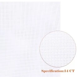 6 Pieces Aida Cloth 14 Count White Cross Stitch Fabric For Craft Embroidery, Handmade Needlework, DIY Handicrafts, 12 By 18-Inch 24 6 Pieces Aida Cloth 14 Count White Cross Stitch Fabric For Craft Embroidery, Handmade Needlework, DIY Handicrafts, 12 By 18-Inch -Michaels Stores 43227474991152