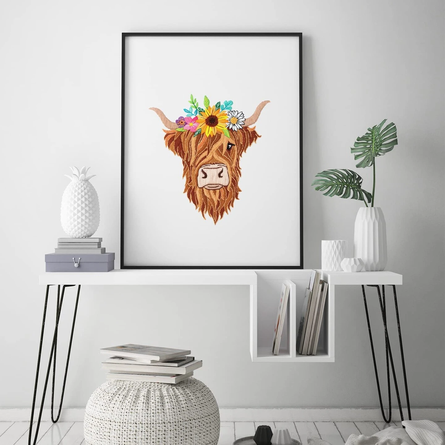 Animal Embroidery Kits For Beginners With Highland Cow Pattern,Adults Starter Cross Stitch Kit DIY Needlepoint 16 Animal Embroidery Kits For Beginners With Highland Cow Pattern,Adults Starter Cross Stitch Kit DIY Needlepoint - Image 14
