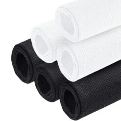 6PCS Aida Cloth 14 Count 3 Pieces Black Cross Stitch Fabric And 3 Pieces White Cross Stitch Fabric Cotton Embroidery Cloth For Needlework 14 Count For Craft Embroidery 32 6PCS Aida Cloth 14 Count 3 Pieces Black Cross Stitch Fabric And 3 Pieces White Cross Stitch Fabric Cotton Embroidery Cloth For Needlework 14 Count For Craft Embroidery -Michaels Stores 43227978307632 2