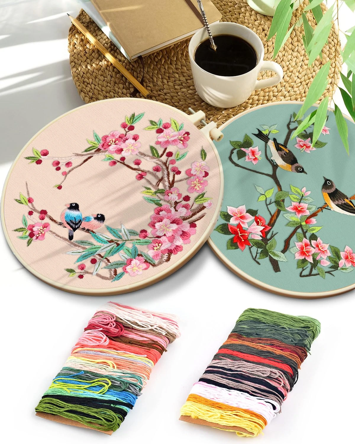 Embroidery Kit For Adult, Owl Embroidery Kit For Beginners Include Embroidery Cloth Hoops Threads For Craft Lover Hand Stitch With Embroidery Skill Techniques (Bird) 16 Embroidery Kit For Adult, Owl Embroidery Kit For Beginners Include Embroidery Cloth Hoops Threads For Craft Lover Hand Stitch With Embroidery Skill Techniques (Bird) - Image 14