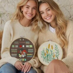 CYANFOUR 4 Stage Embroidery Kit For Beginners Adults, Easy To Learn 29 Different Stitches From Instruction & Video, Needlepoint Kits For Adults With Stamped Embroidery Patterns. -Michaels Stores 437399072606896 1