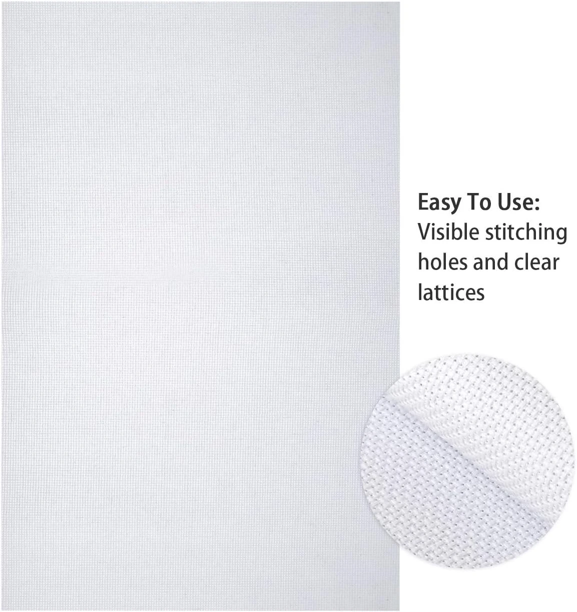 2 Pieces 14 Count Big Size White Aida Cross Stitch Fabric, Classic Reserve Aida Cloth 10 2 Pieces 14 Count Big Size White Aida Cross Stitch Fabric, Classic Reserve Aida Cloth - Image 8