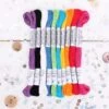 Premium Egyptian Long Fiber Cotton Embroidery Floss Thread Kit In Rainbow Bright Colors - Six Strand Set For Hand Embroidery, Friendship Bracelets, Cross Stitch And Crafts