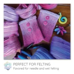 Hand Dyed Merino Wool Roving Blended With Tencel: Gorgeous Tonal Colorways For Easy Needle Felting, Hand Spinning Or Weaving. Choose 1oz Or 4oz -Michaels Stores 439587017618000